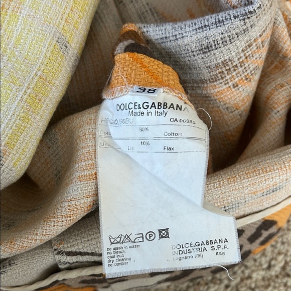 Dolce & Gabbana Auth Vibrant Yellow/Orange Floral Mini Skirt **Size 38/US 2** 🌻🌻 - Picture 6 of 6